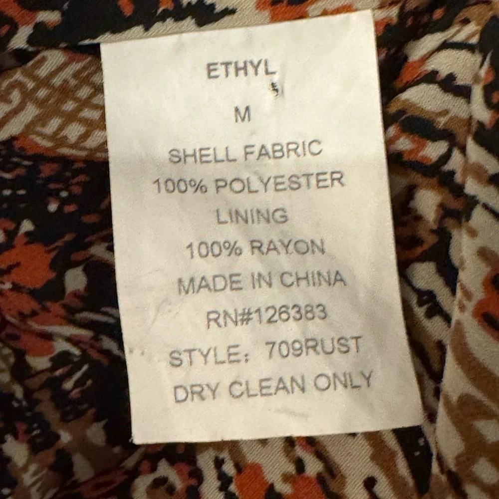 Ethyl Cozy Plush Rustic Orange Faux Fur Jacket- Size Medium